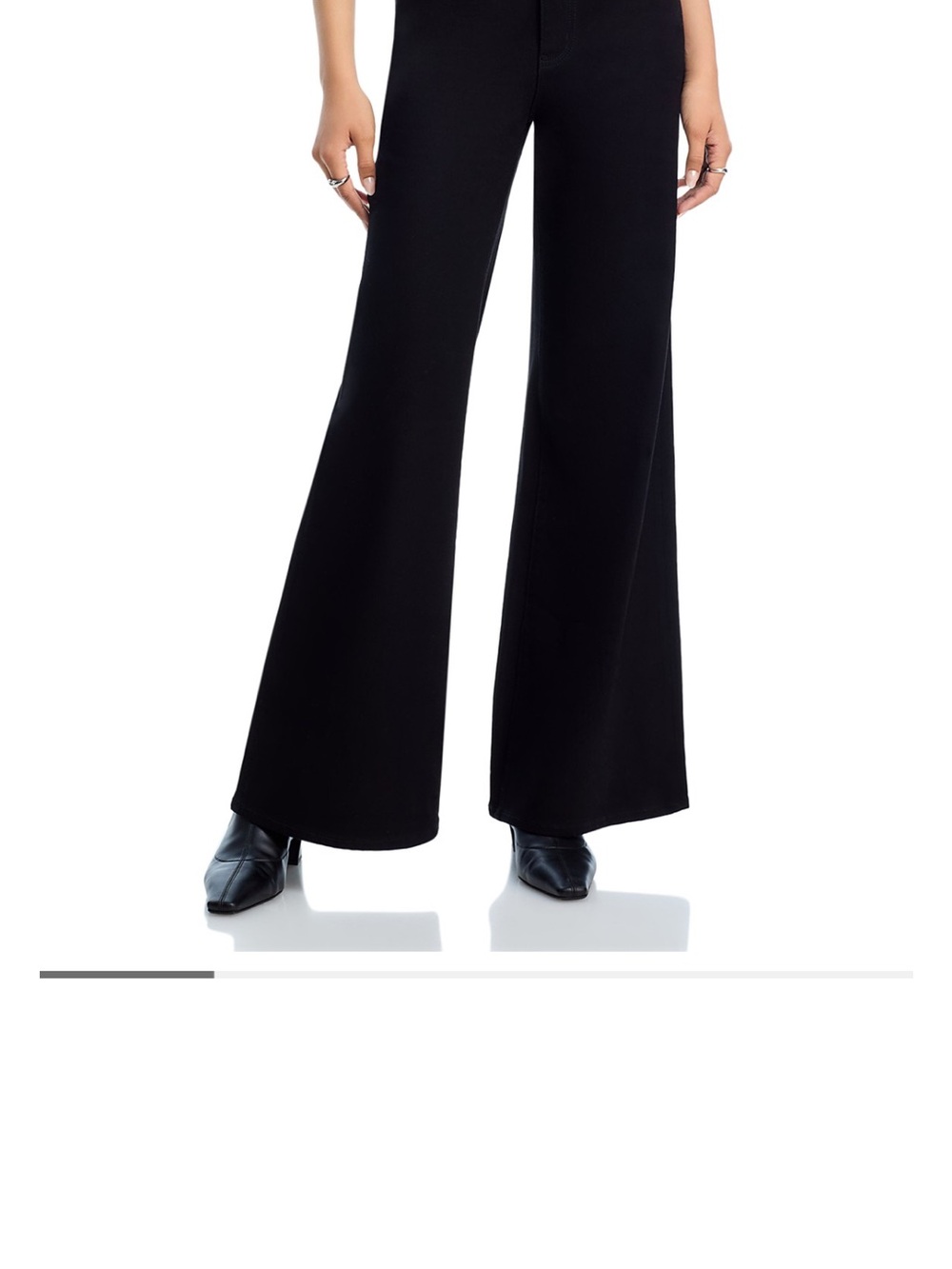 Aqua Wide Leg High-Rise Black Jeans, Size 29